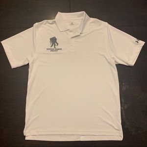 Under Armour Wounded Warrior Polo Large L white